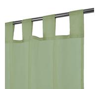 Megachest lucy Woven Voile Tab Top Curtain 2 Panels with ties (28 colors) (moss, 56" wideX48 drop(W142cmXH122cm))