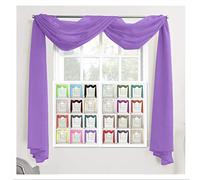 Megachest TAILORED VOILE WINDOW SCARF PELMET (lavender, 56"X197"X1 Panel)