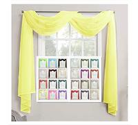 Megachest TAILORED VOILE WINDOW SCARF PELMET (yellow, 56"X197"X1 Panel)