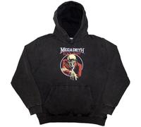 Megadeth Blood Bath Pullover Stone Wash Hoodie S Charcoal