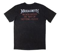 Megadeth Blood Bath Stone Limited Edition 999 Only Wash T Shirt, Charcoal, M