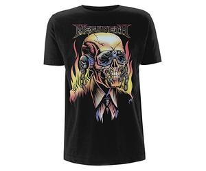 Megadeth Flaming Vic Official Tee T-Shirt Mens Unisex (Small) Black