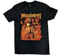Megadeth Men's Cotton T-Shirt in Black | Size: Small Megadeth Black S