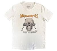 Megadeth Men's Speed Metal T-Shirt in White | Size: Small Megadeth White S