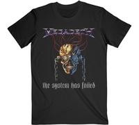 Megadeth Men's Systems Fail T-Shirt in Black | Size: Large Megadeth Black L