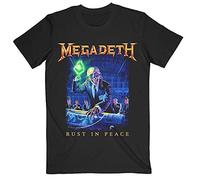 Megadeth Rust in Peace Tracklist Official Tee T-Shirt Mens Unisex (Medium) Black