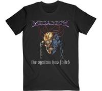 Megadeth Systems Fail T-Shirt in Black | Size: XL Megadeth Black XL