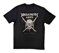 Megadeth T Shirt Crossed Swords Band Logo Official Unisex Black XL