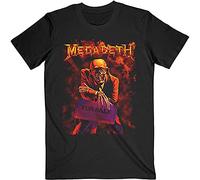 Megadeth T Shirt Peace Sells Band Logo New Official Men's Black Size S, Black, S