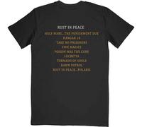 Megadeth T Shirt Rust In Peace Tracklist Band Logo new Official Black