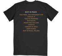 Megadeth T Shirt Rust in Peace Tracklist Band Logo Official Black XL