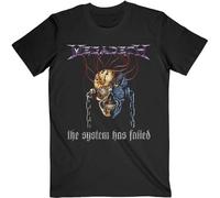 Megadeth T Shirt Systems Fail Band Logo Official Mens Black L
