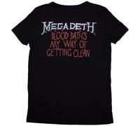 Megadeth Women's Blood Bath T-Shirt in Black | Size: Large Megadeth Black L