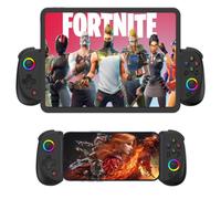Megadream Mobile Controller for iPad/Tablet (Up to 10.2 inch) RGB Light | for Android/iOS/PC/Switch, Streaming for PS4/PS5/Xbox, Hall Effect Joysticks with Linear Triggers, Cloud Gaming, Black
