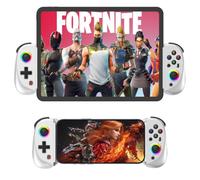 Megadream Mobile Controller for iPad/Tablet (Up to 10.2 inch) RGB Light | for Android/iOS/PC/Switch, Streaming for PS4/PS5/Xbox, Hall Effect Joysticks with Linear Triggers, Cloud Gaming, White