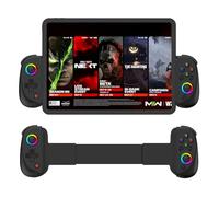 Megadream Mobile Game Controller for iPad/Tablet, Wireless Gamepad for Android/iOS/PC/NS,Bluetooth Controller RGB Telescopic Joystick,13-25cm Perfect works for COD/Genshin, Direct Play (Black)