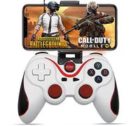 Megadream Mobile Gaming Controller for Android 6.0+, Key Mapping, Wireless Bluetooth Gamepad for Fortnite & PUBG, Compatible with Samsung, Xiaomi, Motorola, Google (Not for iOS, White+Red)