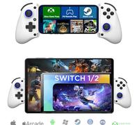 Megadream Mobile Gaming Controller for iPad/Tablet (Up to 10.2in) Bluetooth Controller with Hall Trigger,Macro & Turbo,for PC/Switch/PS3,Streaming for Xbox/PS5/PS4/PC,Cloud Gaming - White