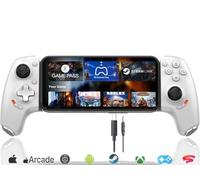 Megadream Mobile Gaming Controller for iPhone 17 16 / Android (USB C) with 3.5mm Audio Jack, Streaming for PS5/PS4/Xbox/PC with Hall Effect Joysticks & Trigger, Cloud Gaming - White