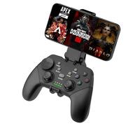 Megadream Mobile Gaming Controller for iPhone/Android/PC/Switch/Steam Deck Bluetooth Gamepad, Cloud Gaming, Streaming for PS5/PS4/Xbox Wireless Controller with Phone Holder (Black)