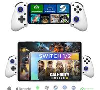 Megadream Mobile Gaming Controller for iPhone/iPad/Android/Tablet,Phone Controller Android Wireless Gamepad with Hall Trigger/Macro/Turbo, for Xbox/PS5/PS4/PC(White)