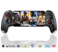 Megadream Mobile Phone Controller for iPhone/Android/iPad/Tablet Remote Player Gamepad for Switch/PC /PS4 /PS5 /Xbox,Cloud Gaming,Turbo/Macro (Black,Bluetooth Connection)