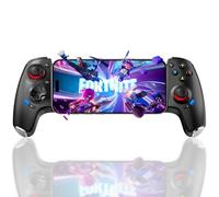 Megadream Mobile Phone Controller for iPhone/Android- Switch/PC - Cloud Game - PS4/PS5/Xbox Remote Play Streaming, COD& More, Turbo/Macro, Hall Joysticks/Trigger (black, Bluetooth Connection)