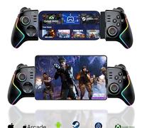 Megadream Phone Controller for iPad/Tablet (Up to 13in), iPhone Controller Android Gaming Gamepad with Hall Effect Joysticks/Trigger/Macro/Turbo/RGB Light, Xbox/PS5/PS4/PC Streaming, Cloud Game