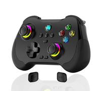 Megadream Wireless Gaming Controller for Switch/IOS/Android/PS4, Dual Shock Gamepad Joystick Support Turbo, Macro,Gyro Axis, Wake-Up, Hall Effect Joysticks, Support Streaming on PS5/Xbox/PC (Black)