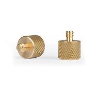 MegaGear 3/8"-16 Female to 1/4"-20 Male Tripod Thread Reducer (Brass) / Adapter (Brass) (2-pack)