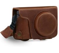 MegaGear Ever Ready Genuine Leather Camera Case compatible with Panasonic Lumix