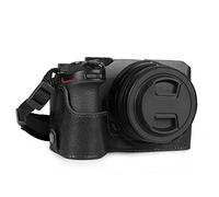MegaGear Ever Ready Genuine Leather Half Camera Case Compatible with Nikon Z30 (Black)