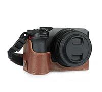 MegaGear Ever Ready Genuine Leather Half Camera Case Compatible with Nikon Z30 (Brown)