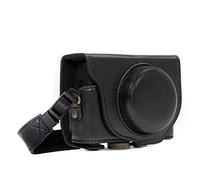 MegaGear "Ever Ready" Leather Camera Case, Bag - Protective Cover for Sony Cyber-shot DSC-HX80, DSC-HX90V, DSC-HX60V (Black)