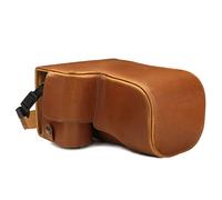 MegaGear Ever Ready Leather Camera Case Compatible with Sony Alpha A6600 (18-135mm) - Light Brown