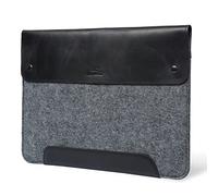 MegaGear Genuine Leather and Fleece Macbook Bag for 15 & 16 Inch - Gray