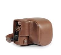 MegaGear Genuine Leather Camera Case for Fujifilm X100VI - Stylish and Protective (Brown)