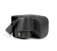 MegaGear Genuine Leather Camera Case for Sony Alpha a6700 (16-50mm) - Stylish and Protective (Black)