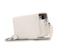MegaGear Leather Camera Case with Strap Compatible with Canon PowerShot SX740 HS, SX730 HS, White (MG1512)
