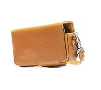 MegaGear Leather Case with Belt Loop for Sony DSC-RX100M III, RX100 V, Sony DSC-RX100M II, Sony DSC-RX100M III, RX100 IV Camera - Light Brown