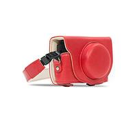 MegaGear MG1139 Sony Cyber-shot DSC-RX100 VI, DSC-RX100 V, DSC-RX100 IV, DSC-RX100 III Ever Ready Leather Camera Case with Strap - Red
