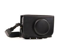 MegaGear MG1173 Canon PowerShot SX740 HS, SX730 HS Ever Ready Leather Camera Case with Strap - Black