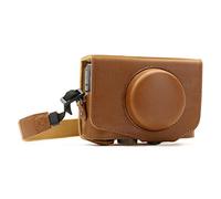 MegaGear MG1175 Canon PowerShot SX740 HS, SX730 HS Ever Ready Leather Camera Case with Strap - Light Brown