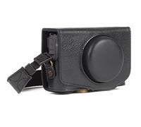 MegaGear MG1176 Canon PowerShot SX740 HS, SX730 HS Ever Ready Genuine Leather Camera Case with Strap - Black