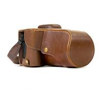 MegaGear MG1185 Canon EOS Rebel T6s, 8000D (18-55mm) Ever Ready Leather Camera Case and Strap - Dark Brown