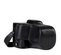 MegaGear MG1192 Ever Ready Genuine Leather Camera Case compatible with Canon EOS 850D, 800D, 77D, 9000D (18-55mm) - Black