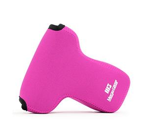 MegaGear MG1199 Ultra Light Neoprene Camera Case compatible with Olympus OM-D E-M5 Mark III, E-M5 Mark II 12-40mm - Hot Pink