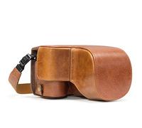 MegaGear MG1202 Ever Ready Genuine Leather Case and Strap with Battery Access for Sony Alpha A6500 Camera - Dark Brown