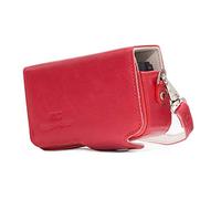 MegaGear MG1205 Leather Camera Case with Strap compatible with Sony Cyber-shot DSC-RX100 VII, DSC-RX100 VI, DSC-RX100 V, DSC-RX100 IV, DSC-RX100 III, DSC-RX100 II - Red