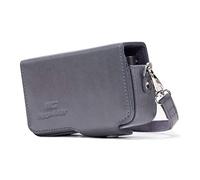 MegaGear MG1209 Sony Cyber-shot DSC-HX99, DSC-HX95, DSC-HX80, DSC-HX90V, DSC-WX500 Leather Camera Case with Strap - Gray